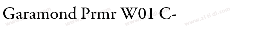 Garamond Prmr W01 C字体转换